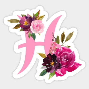 Pisces Horoscope Zodiac Pink Flower Design Sticker